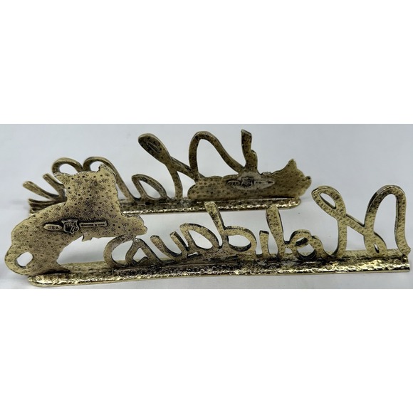 Vintage 1993 Metzke Pewter Gold-Tone "Happy Holidays" Cat Kitten Decor USA - Picture 7 of 10